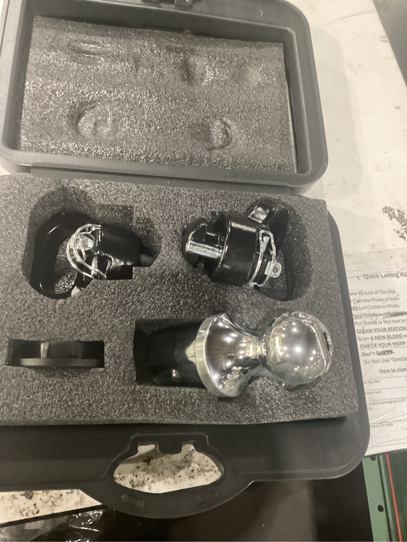Condition photo showing New/Like New for 60618 gooseneck hitch ball kit compatible with 2013-2024 dodge ram 2500 3500?2-5/16 inch gooseneck ball for truck bed safety chain anchors | 30000 lbs(includes box)