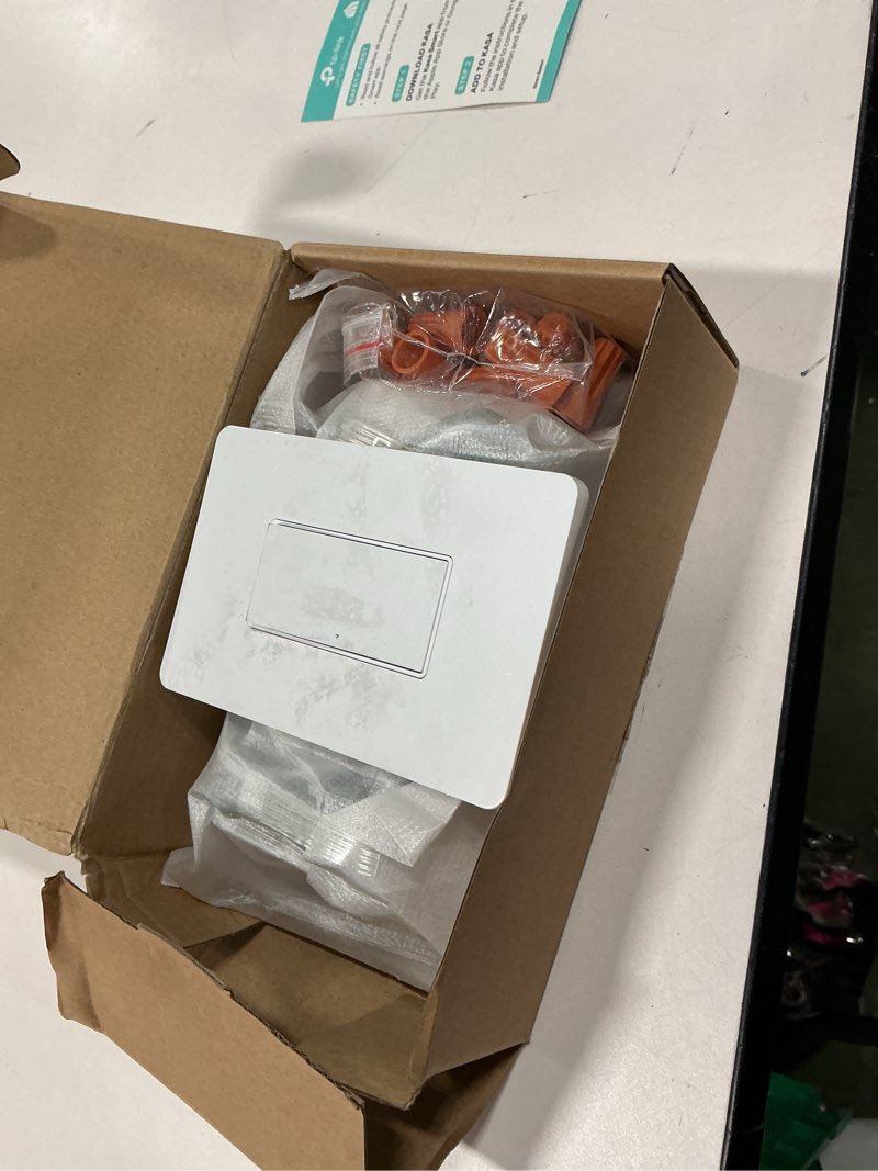 Condition photo showing As Is for Kasa Smart Light Switch HS200P3, Single Pole, Needs Neutral Wire, 2.4GHz Wi-Fi Light Switch Compatible with Alexa and Google Home, UL Certified, No Hub Required, 3 Count -Pack of 1 , White White, Alexa Compatible 3 Pack