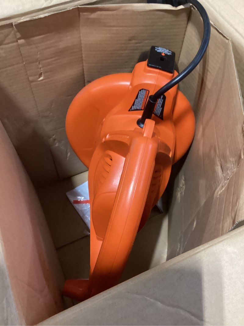 Condition photo showing As Is for BLACK+DECKER Leaf Blower, Leaf Vacuum and Mulcher 3 in 1, Backpack Blowers for Lawn Care,250 mph Airflow, 400 cfm Delivery Power, Reusable Bag Included, Corded (BEBL7000) Incomplete untested