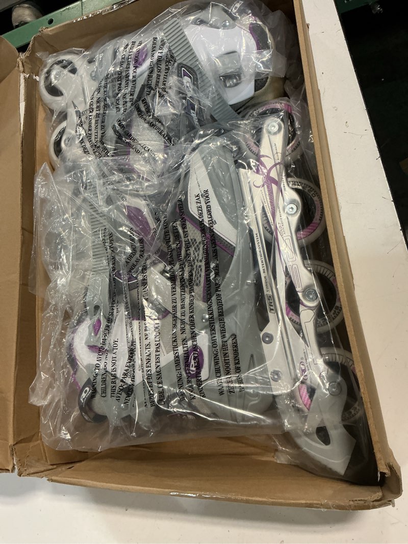 Condition photo showing Good Condition for roller derby aerio q-60 women's inline skates purple 10