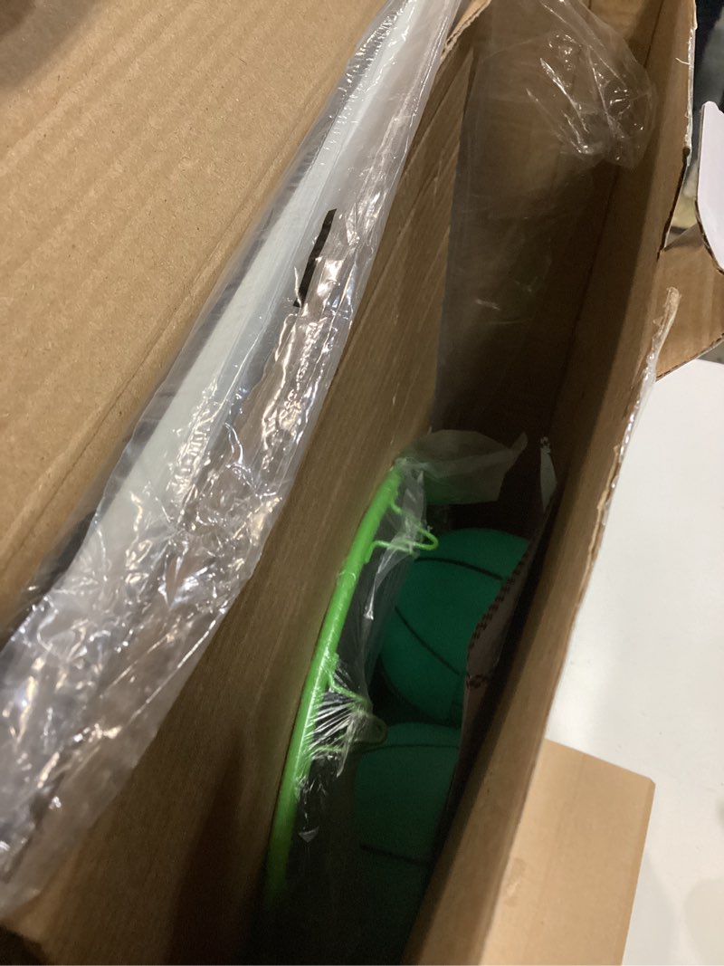 Condition photo showing Good Condition for ropoda mini basketball hoop - glow in the dark, over the door basketball hoop indoor, indoor basketball hoop backboards for teens and adults, mini hoop for kids with 4 balls and pump green