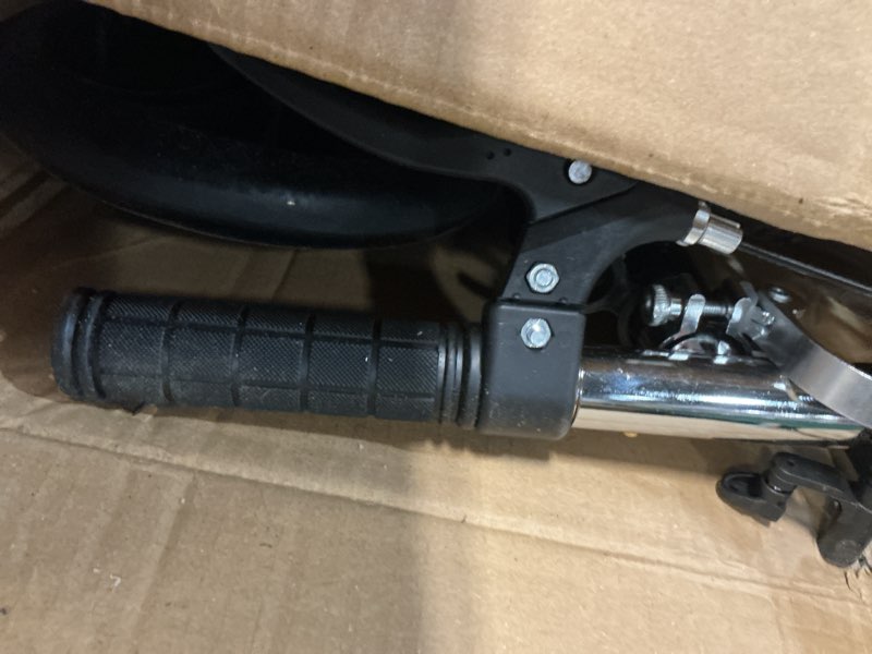 Condition photo showing Good Condition for scooters for kids 8-12, teens & adults - load 240 lbs, 8-inch wheels, kick scooter with shock absorption system, hand brake & bell, 4 adjustable height levels, perfect for school, commuting or park black