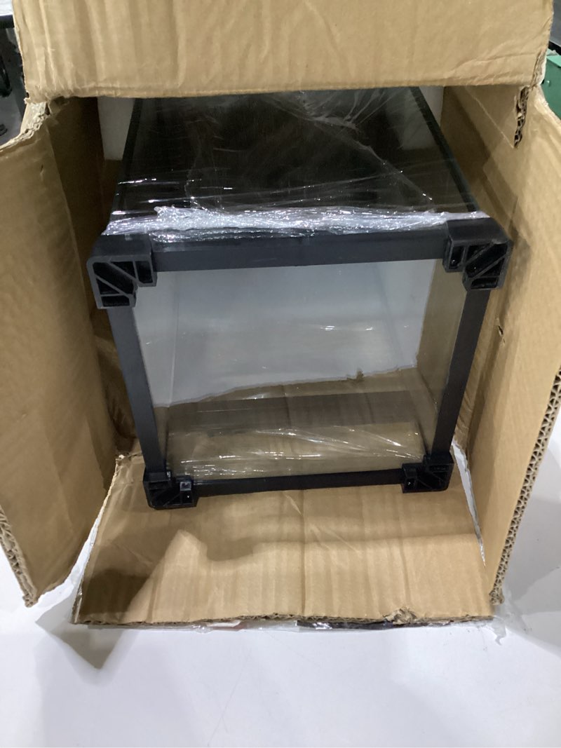 Condition photo showing Good Condition for 3 gallon fully assembled glass reptile enclosure, 8"x 8" x 12" | tall vertical front-opening small terrarium tank for hatchling & juvenile arboreal reptiles & amphibians 8"lx8"wx12"h