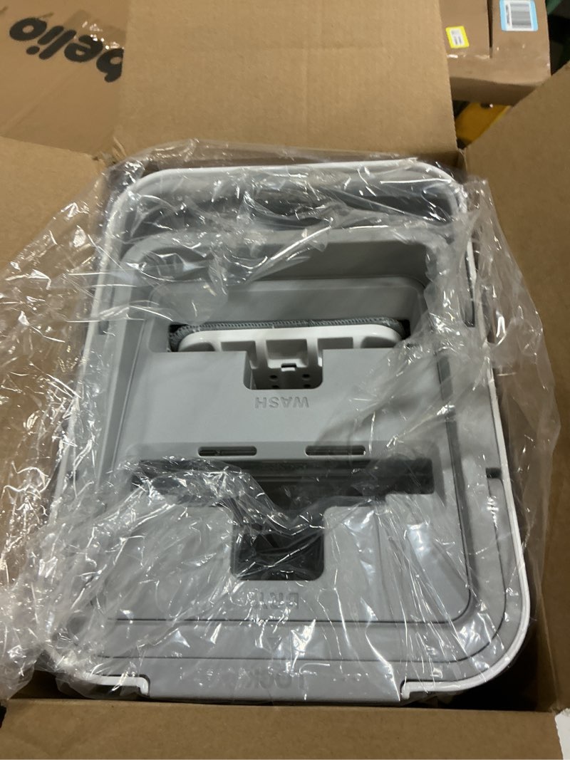 Condition photo showing New/Like New for Mop and Bucket with Wringer Set, Flat Floor Mop and Bucket, with 2 Mops and 4 Microfiber Cleaning Cloths for Floor Cleaning, Wet and Dry Use