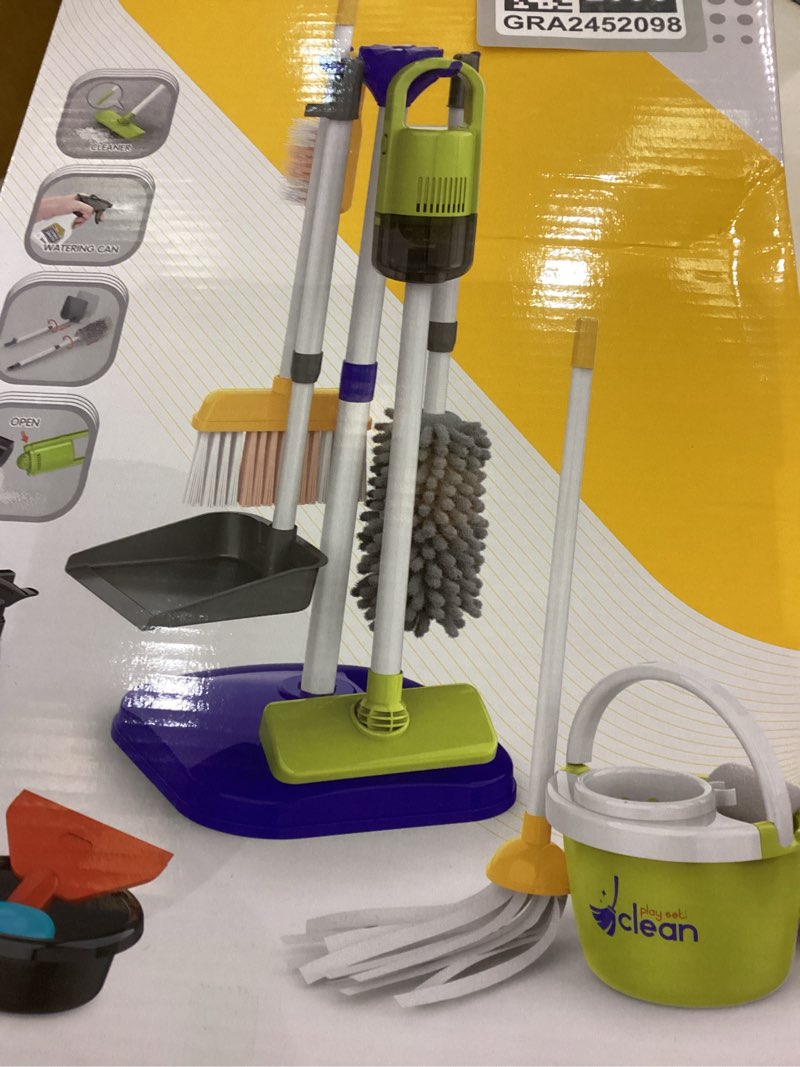 PUPU PIG Toddler Toys Cleaning Set, Kids Cleaning Toy Set, Pretend Play Home Cleaning Playset - Incl