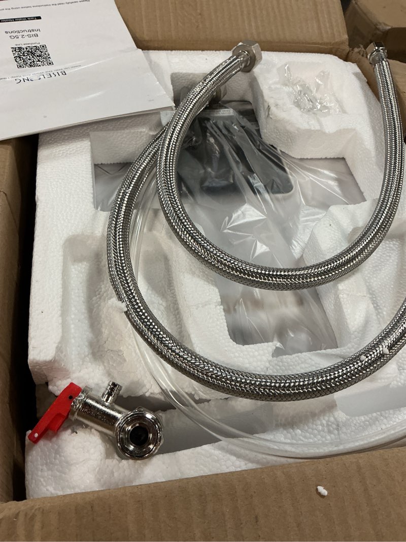 Condition photo showing Good Condition for 110v/115v/120v 1400-1500w small under sink tank 2.5 gallon water heater hot storage?mini instant electric rv tr trailer kitchen compact point-of-use,2 pcs 16” long 1/2”fip stainless steel hoses 9.5l 2.5 gallons rectangle 1 fi-101