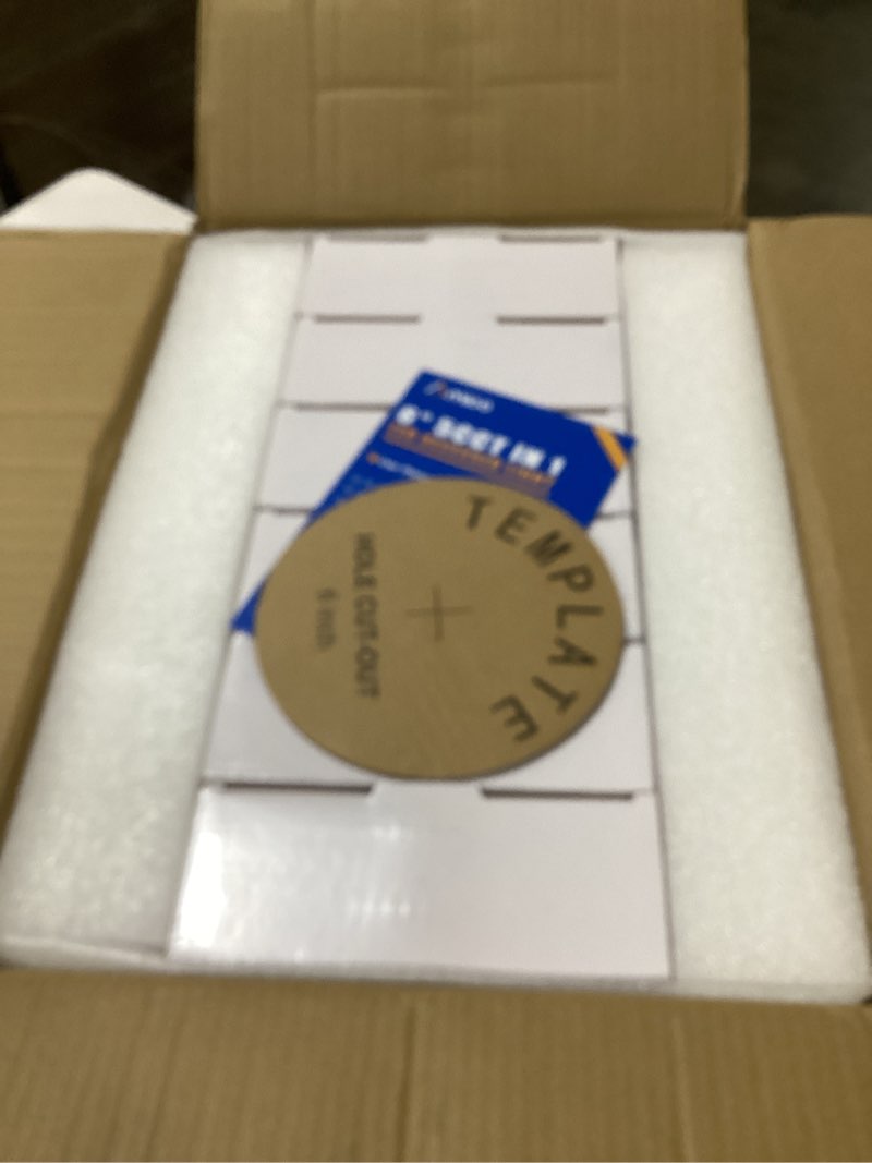 Condition photo showing Good Condition for Amico 24 Pack 6 Inch 5CCT Ultra-Thin LED Recessed Ceiling Light with Junction Box, 1050LM Brightness, Dimmable Canless Wafer Downlight, 12W, ETL&FCC White 6 Inch