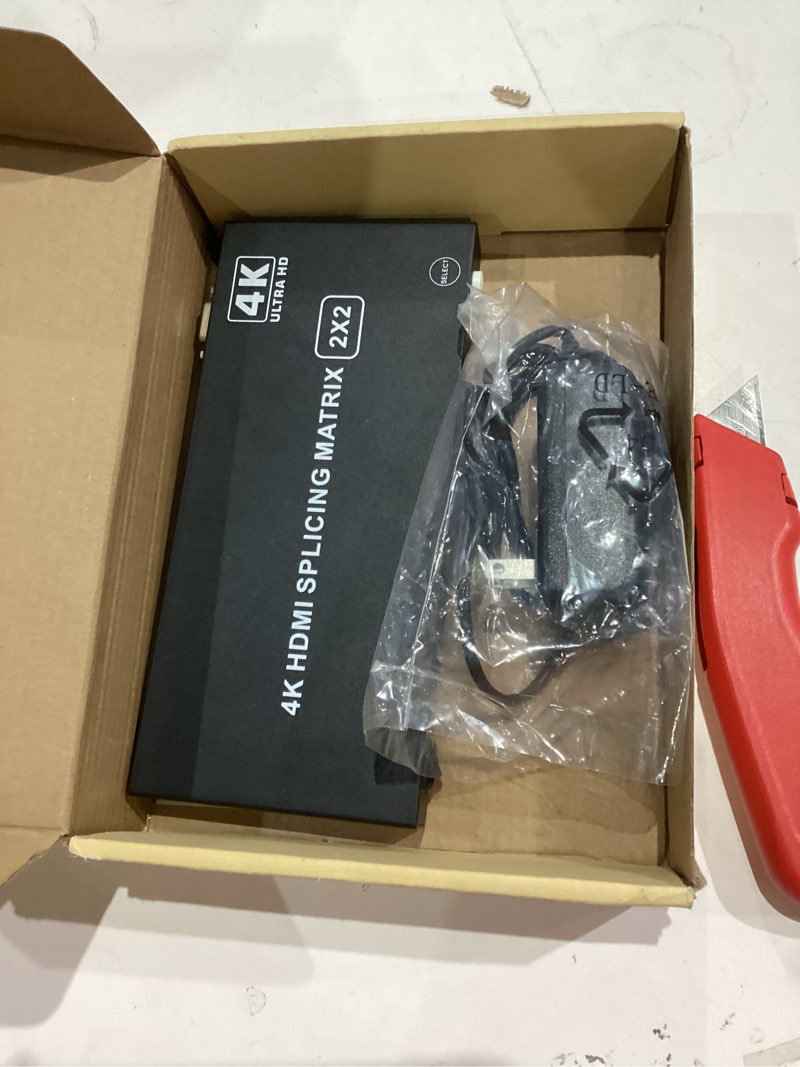 Condition photo showing item condition for 4K Video Wall Controller 2x2 TV Wall Controller 4x1 - HDMl Video Wall Processor with Remote, 8 Splicing Modes, HDMI/VGA Inputs, Splicing Display for 4 TV Screens into 1 Wall Display