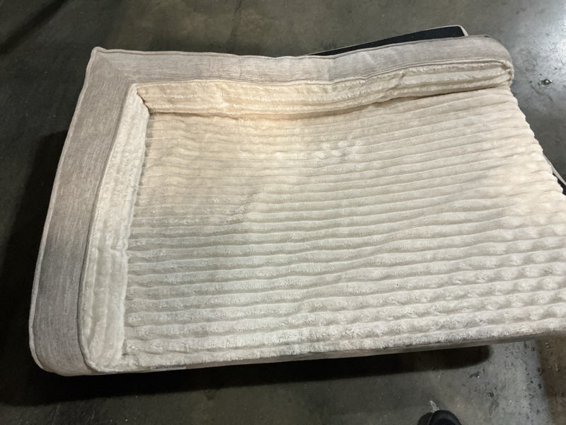 Condition photo showing Good Condition for windracing orthopedic dog beds for large dogs, waterproof egg foam dog sofa bed with l bolster sides, washable xlarge pet bed with removable cover & non-slip bottom, 40 x 28 inch, beige 40"l x 28"w x 7"th beige