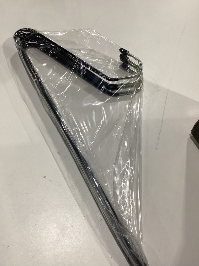 Condition photo showing New/Like New for zober pants hangers non slip - open ended pants and jean hangers for closet - space saving clothes hanger - strong, durable, metal pant hangers (black) chrome 2o pack