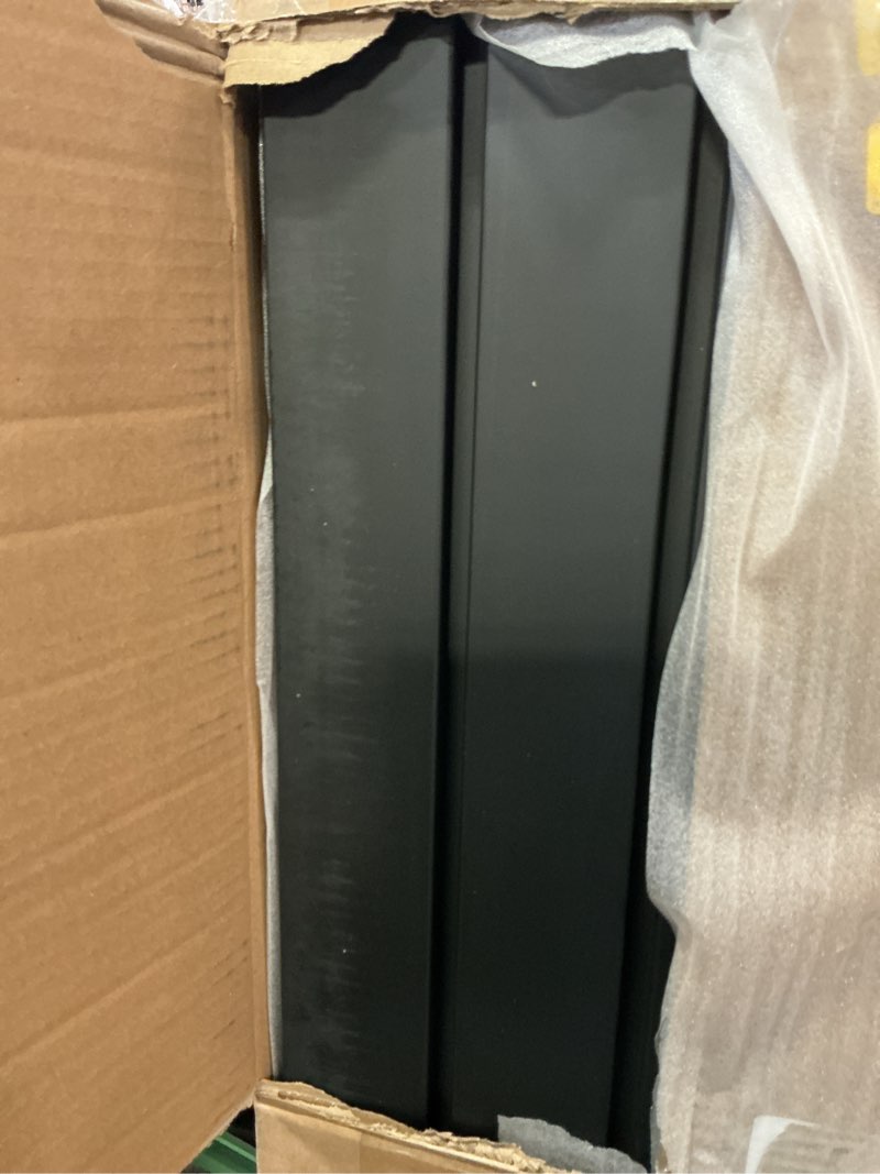 Condition photo showing Good Condition for vevor slat wall paneling, 8 x 4 ft, pvc garage slatwall without accessories, black slat wall easy-to-install adjustable slatwall panel with coupling structure & diy cutting, fits for storage & display 32 sq ft - no accessories black