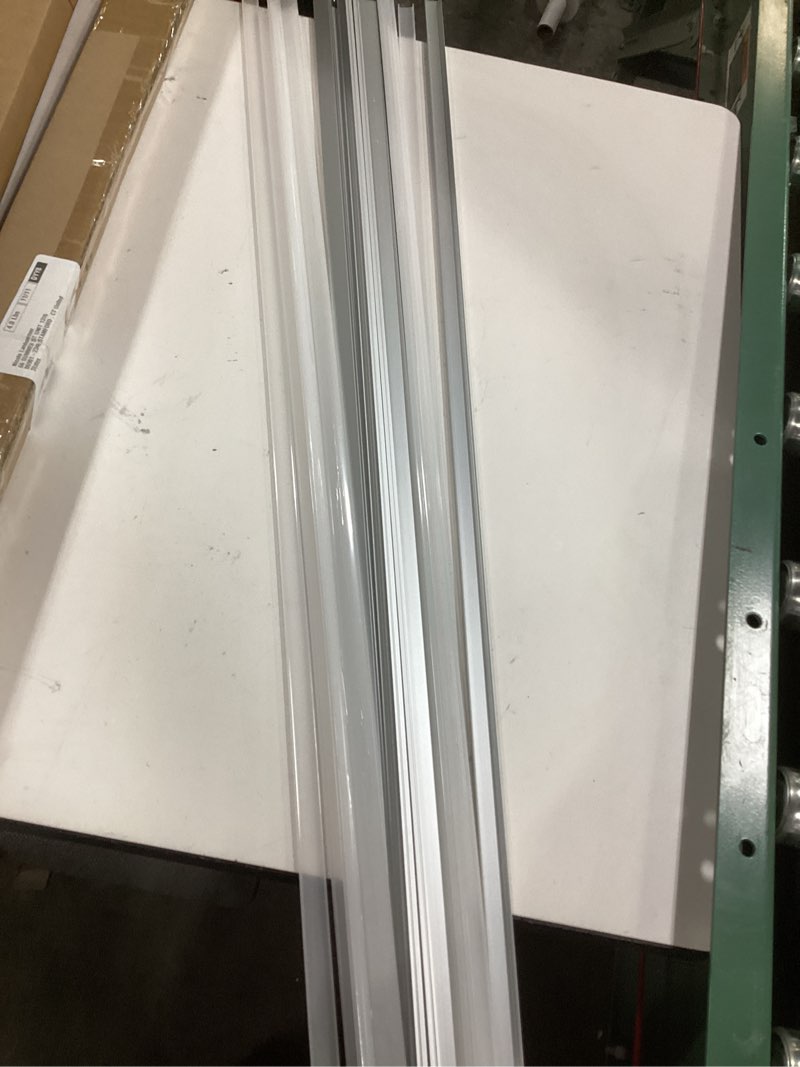 Condition photo showing As Is for hunhun 10-Pack 3.3ft/1Meter U Shape LED Aluminum Channel System with Milky Cover, End Caps and Mounting Clips, Aluminum Profile for LED Strip Light Installations, Very Easy Installation