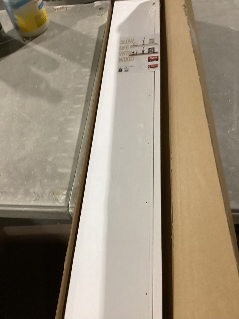 Condition photo showing Good Condition for AZSKY 36 Inch Picture Ledge Shelf Floating Shelves Wall Mounted Set of 2 White White 36in set 2