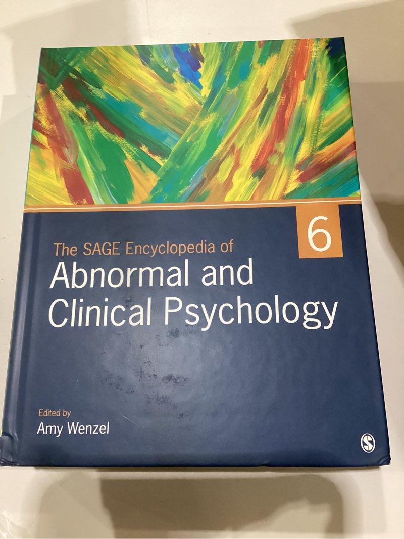 Condition photo showing New/Like New for The SAGE Encyclopedia of Abnormal and Clinical Psychology