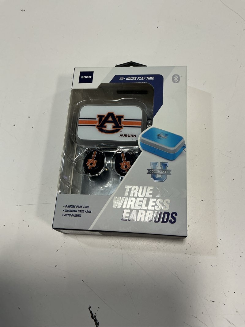 Condition photo showing New/Like New for soar ncaa wireless sport earbuds: comfortable fit & convenient charging auburn tigers