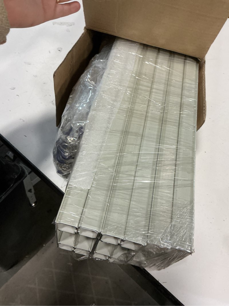 Condition photo showing Good Condition for Ezcasch Ceiling Curtain Track Set - Dual Track Ceiling Mount 14ft, Heavy-Duty Double Track Rails with Silent Slides, Room Divider Double Track System, Includes Hooks/Clips/Brackets, White