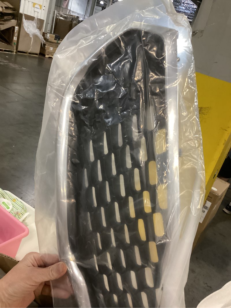 Condition photo showing New/Like New for x autohaux no.86350-a7000 front upper hood bumper grille grill for kia forte 2014-2016 front upper bumper kidney grille grill honeycombs black chrome silver tone