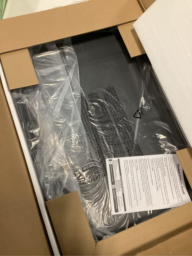 Condition photo showing New/Like New for utheer 25" x 16" cast iron griddle for gas grill and stove top, universal flat top griddle with pre-seasoned nonstick coating, x-shaped reinforced ridges, perfect for healthy cooking, parties, camping cast iron 25" x 16" x 2.6"