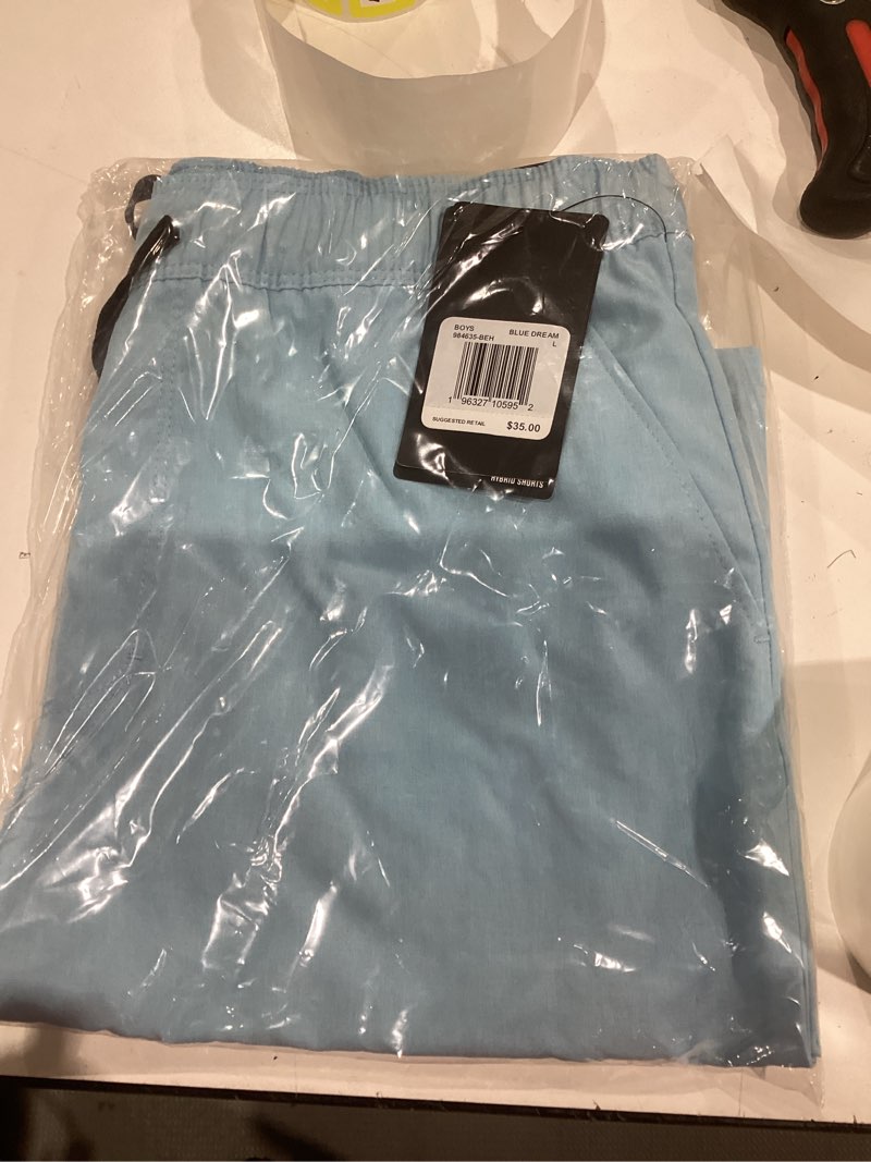 Condition photo showing New/Like New for Hurley Boys H20-dri Pull on Shorts Large Dream Blue