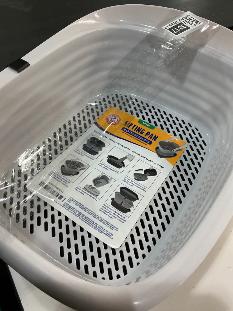 Condition photo showing Good Condition for Arm & Hammer Large Sifting Litter Box Scoop Free Cat Litter Tray with Microban, Made in USA