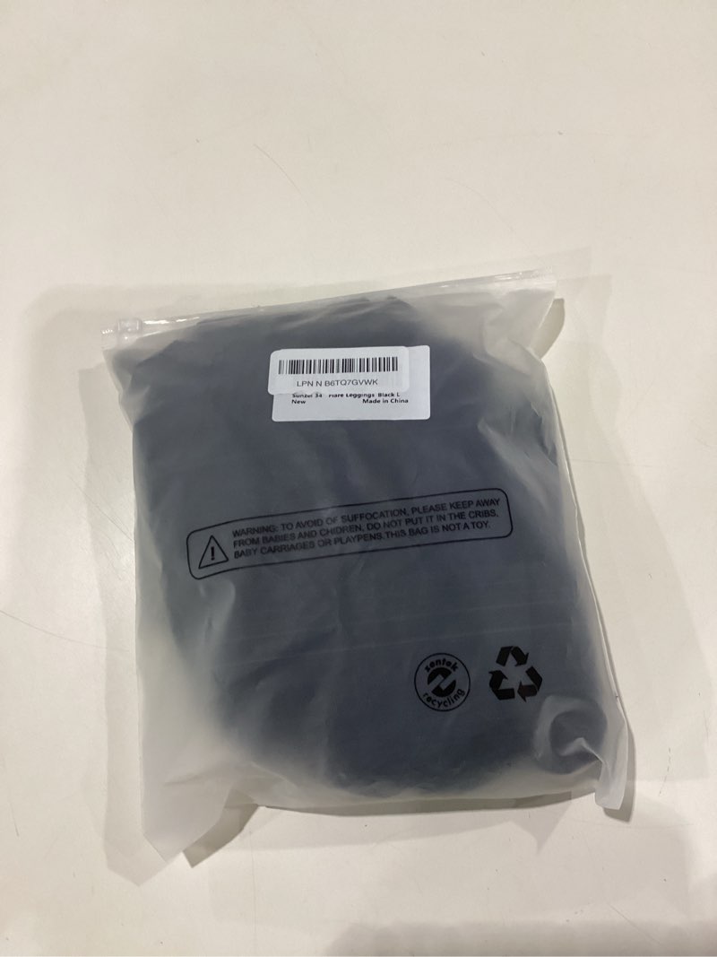 Condition photo showing Good Condition for Sunzel Flare Leggings, Crossover Yoga Pants with Tummy Control, High-Waisted and Wide Leg 34in Inseam Large Black