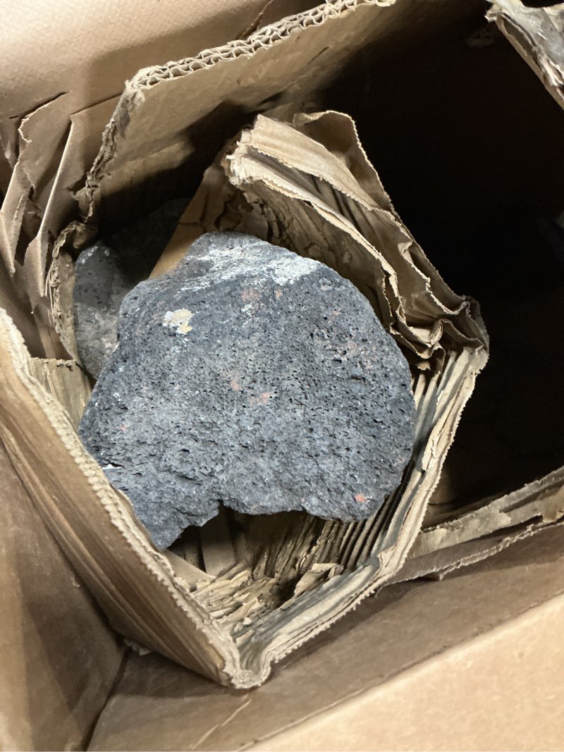 Condition photo showing As Is for 6-8 inches large natural black lava rock 4 pcs aquarium rocks for aquascaping, aquarium landscaping, terrariums, fish tank decoration, vivariums, paludarium, reptile and amphibian enclosures 6-8" in length 04 pcs black