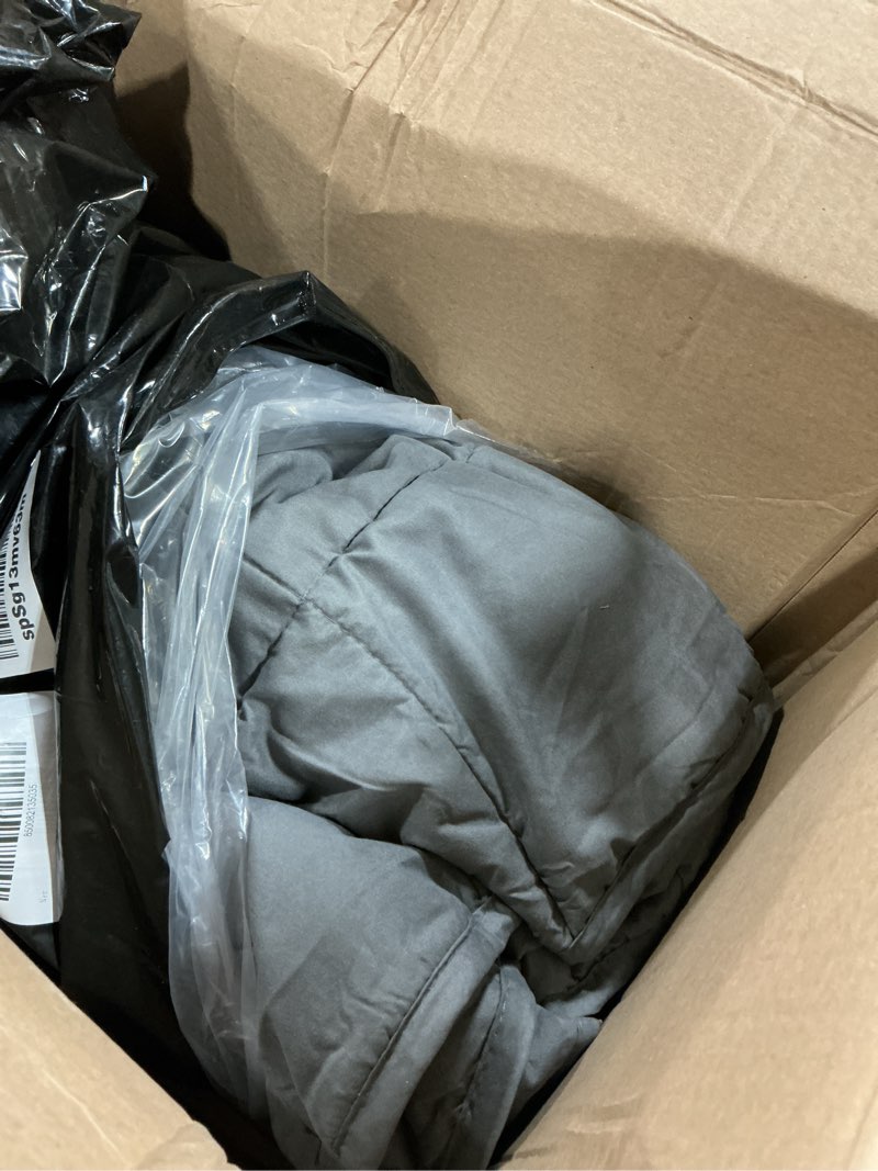 Condition photo showing As Is for weighted blanket for adults - cooling heavy blanket for 110-130lbs with premium glass beads - soft thick big blankets for all-season sleeping comfort breathable (60" x 80" 15lbs) 15lbs 60” x 80“