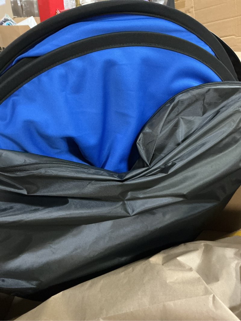 Condition photo showing Good Condition for 5x7ft/1.5x2m chromakey blue grey backdrop with 7.8ft/2.4m stand, 2-in-1 reversible collapsible pop-up blue grey screen background panel for photography, live streaming, video shooting, game blue/gray
