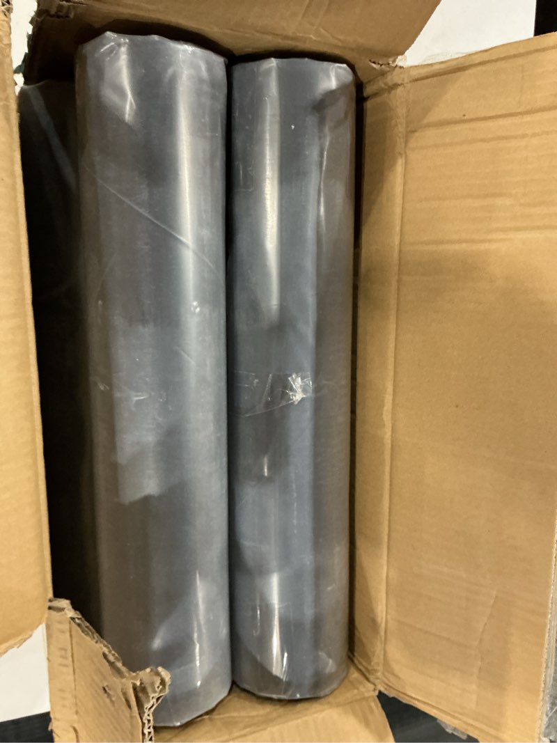 Condition photo showing As Is for Muzata 4PCS 50FT Black Under Deck Drainage System Trough HDPE Waterproofing Membrane Fit for 16“ Joist Spacing M081 20"x50ft 4Pack