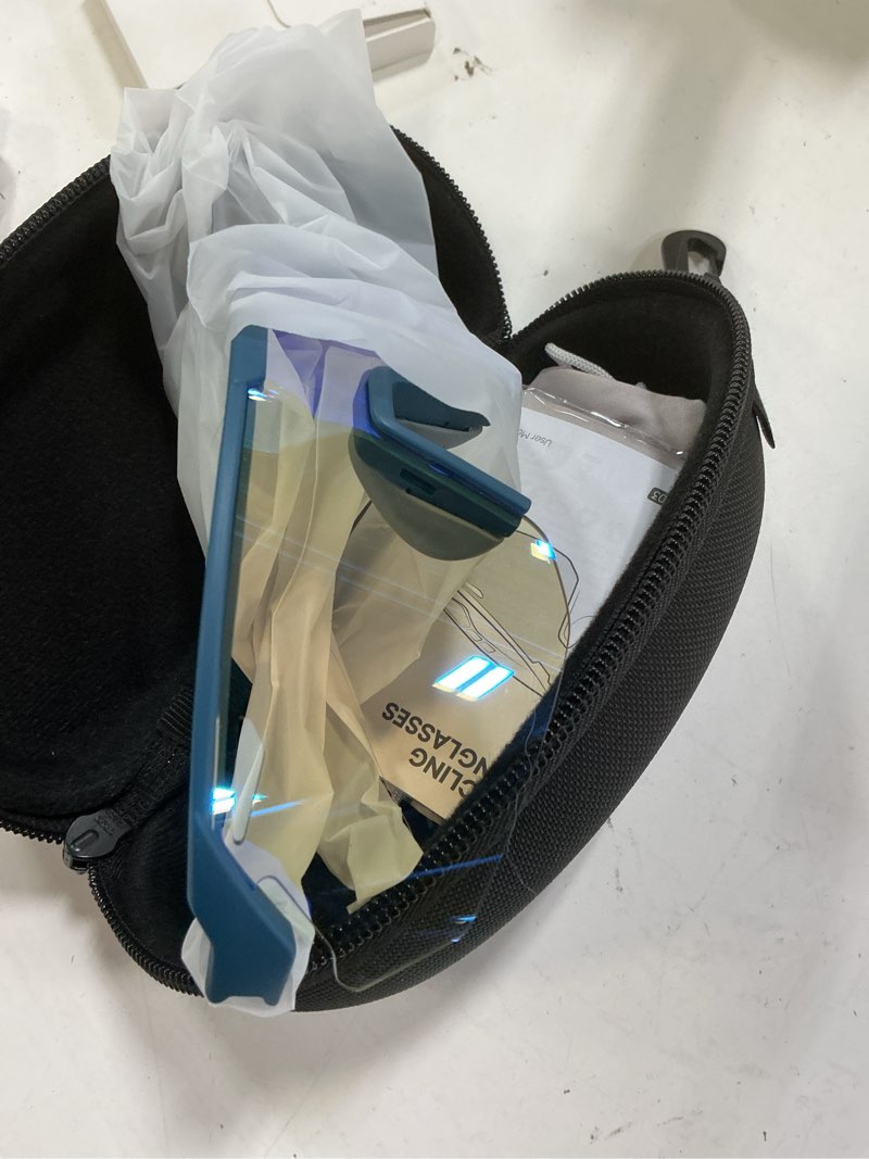Condition photo showing Good Condition for lamicall 24g polarized sports sunglasses for men women - uv400 protection sun glasses for baseball running cycling fishing blue frame-photochromic blue lens