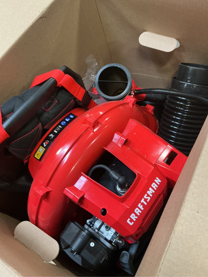 Condition photo showing Good Condition for CRAFTSMAN Gas Powered Backpack Leaf Blower, Lightweight Backpack Blower, 220MPH, 51cc, 2-Cycle (CMXGAAMR51BP)