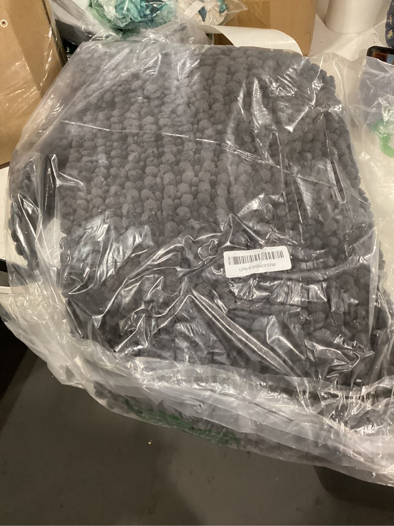 Condition photo showing New/Like New for olanly thick chenille runner bathroom rugs mats 59x20, dark grey | soft absorbent bath rugs, rubber backing, machine wash dry, bath mats for bathroom, tub and shower, home decor accessories dark grey rectangular 59" x 20"