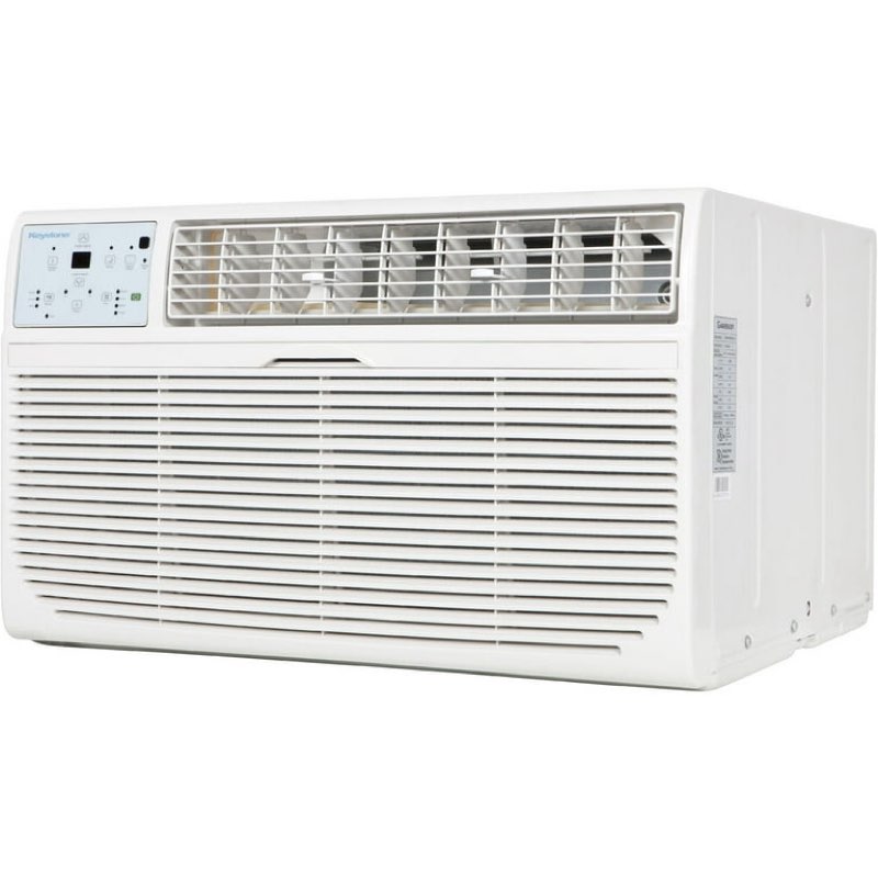 keystone 14,000 btu 700 sq. ft. through-the-wall air conditioner with remote control, white,
