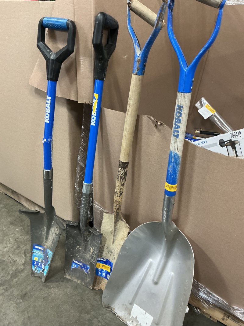Condition photo showing As Is for assorted items kobalt garden 4pack