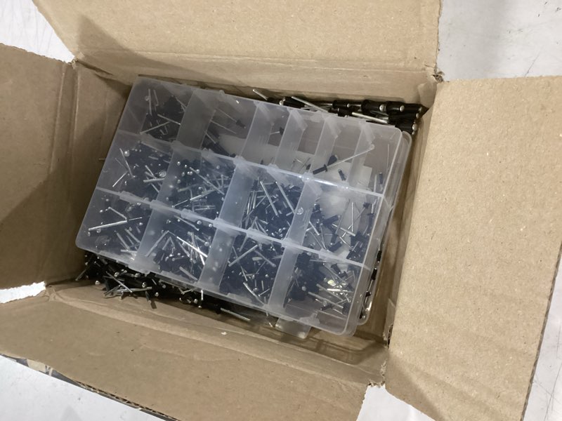 Condition photo showing Good Condition for 900 pcs black pop rivets assortment kit with washers, sae aluminum blind rivets, 14 sizes metal pop rivet assortment for metal furniture, automotive(3/32" 1/8" 5/32" 3/16")