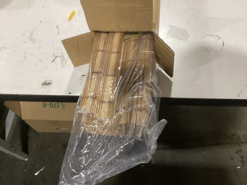 Condition photo showing Good Condition for SMONTER Bamboo Roman Shades for Windows-Cordless Wooden Woven Blinds Light Filtering Bamboo Roll up Shades UV Protection and Easy Set up for Door and Countryhouse, 34" W x 64" H, Deer 34"W x 64"H Deer