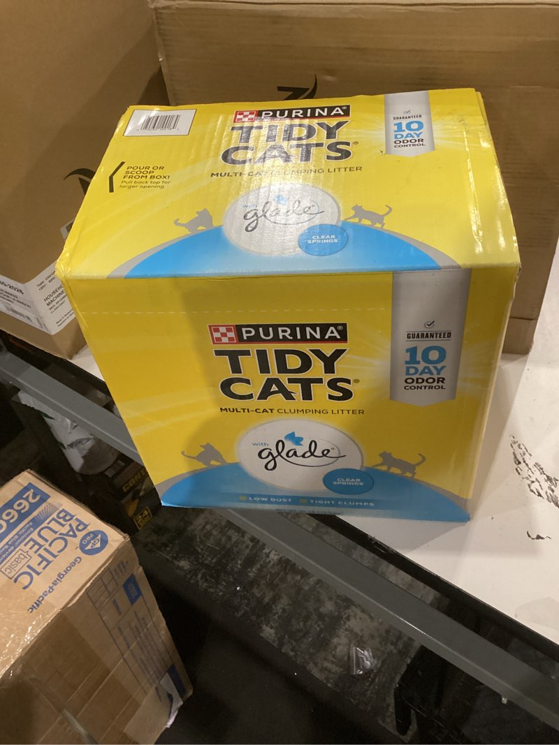 Condition photo showing New/Like New for purina tidy cats clumping multi cat litter, glade clear springs - 38 lb. box 38 pound (pack of 1)