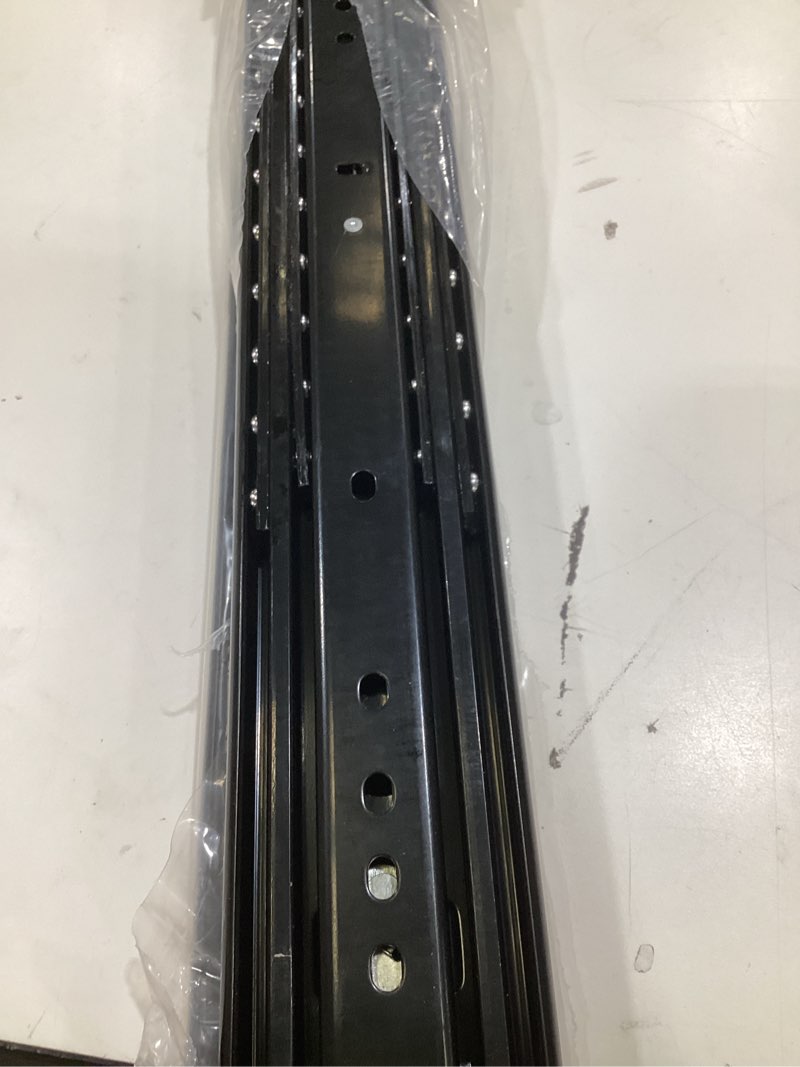 Condition photo showing As Is for heavy duty drawer slides full extension side mount 14 16 18 20 22 24 26 28 30 32 34 36 40 inch 150 lbs metal dresser cabine rails tracks glides runner 1 pair (without lock, 12 inch) 12 inch without lock
