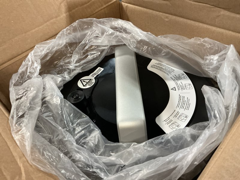 Condition photo showing As Is for cosori pressure cooker 6qt, stainless steel, 9-in-1 multi cooker, 12 safety features, ceramic inner pot, rice, slow cook, sous vide, saute, 1100w