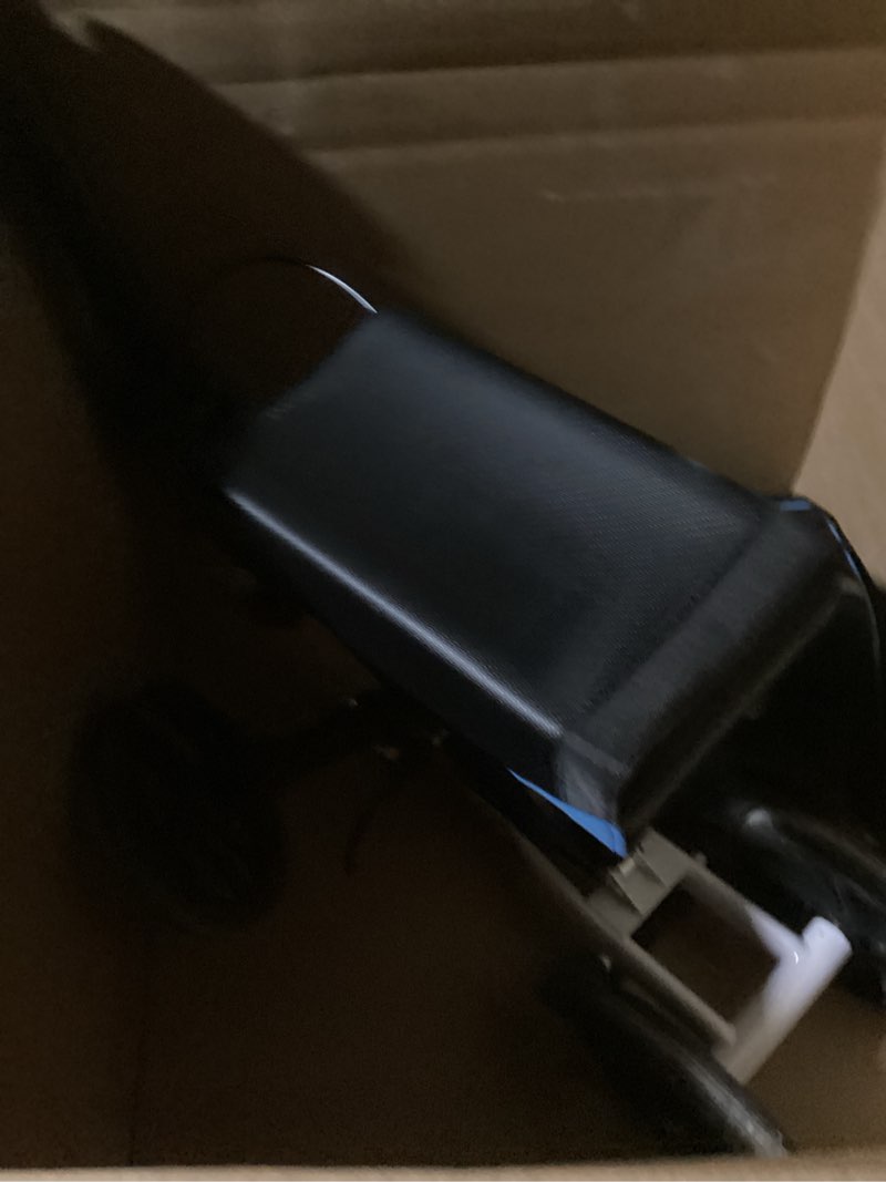 Condition photo showing As Is for Aojin Knee Scooter for Adults for FootInjuries, 300lbs Capacity, All Terrain Foldable Knee Scooter Walker with Bag, 13" Wide Pu Seat, Compact Crutches Alternative (Blue)