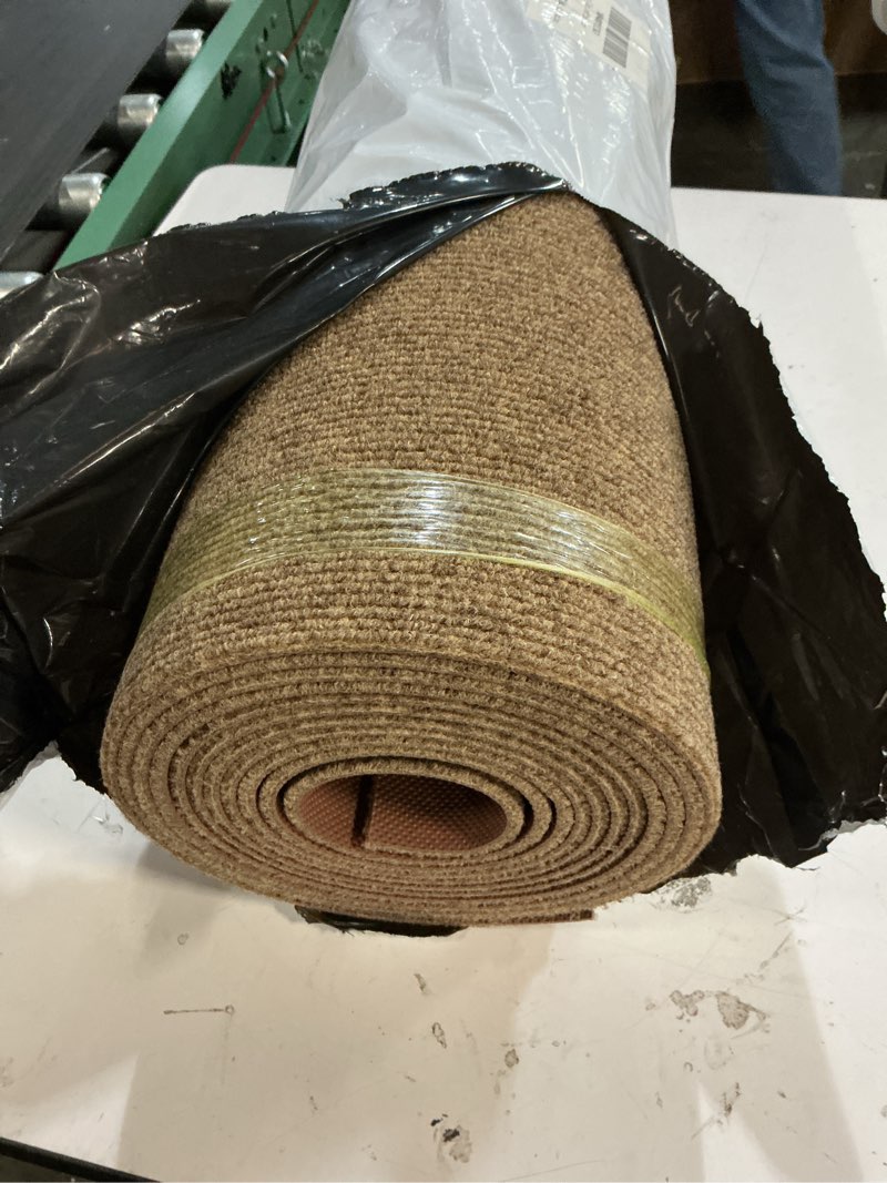 Condition photo showing Good Condition for jxgzyy extra long hallway runner rug, 3x16 foot commercial carpet runner, non-slip entrance floor mat for narrow halls, stairs, and entryways, coffee brown striped 2'11" x 16'5" (rectangular)