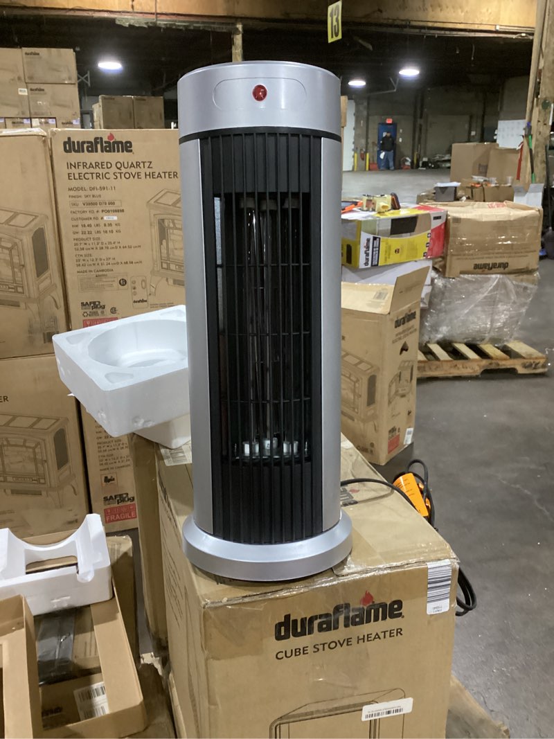 Condition photo showing Good Condition for DREO Space Heater for Large Room, 23 Inch Electric Heaters for Indoor Use, 8 Safe Protection Tower, 70° Oscillation, PTC Ceramic with Thermostat and Remote, Quiet, 12H Timer, Bedroom, Office Silver 23inch