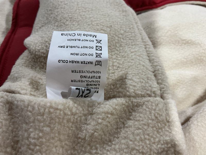 Condition photo showing New/Like New for ASENKU Warm Dog Coat, Waterproof Dog Jackets for Large Dogs with Reflective Fleece Vest Turtleneck with Button,Windproof Cold Weather Coats for Small Medium Large Dogs, Red, 3XL Red 3X-Large