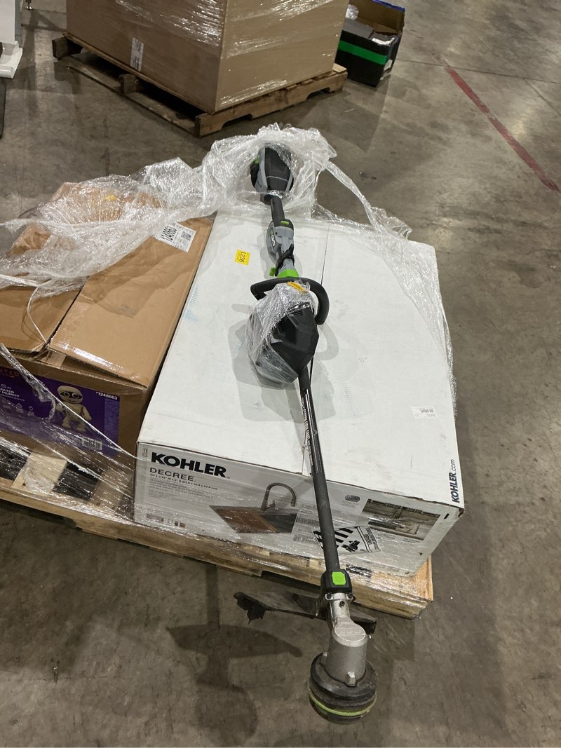 Condition photo showing As Is for ego power+ mst1704 multi-head 17” powerload™ string trimmer with line iq™ with 5ah battery and standard charger