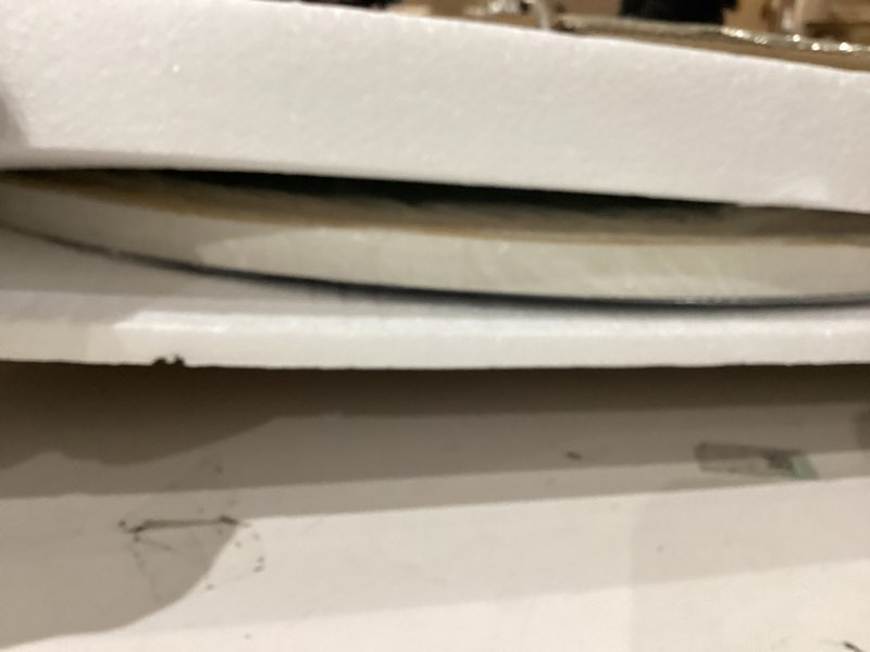 Condition photo showing Good Condition for Farmhouse Round Wood Mirror 30 Inch, Rustic Boho Circle Decorative Mirrors for Bathroom, Living Room, Entryway, Bedroom, Hallway Circle 30 in