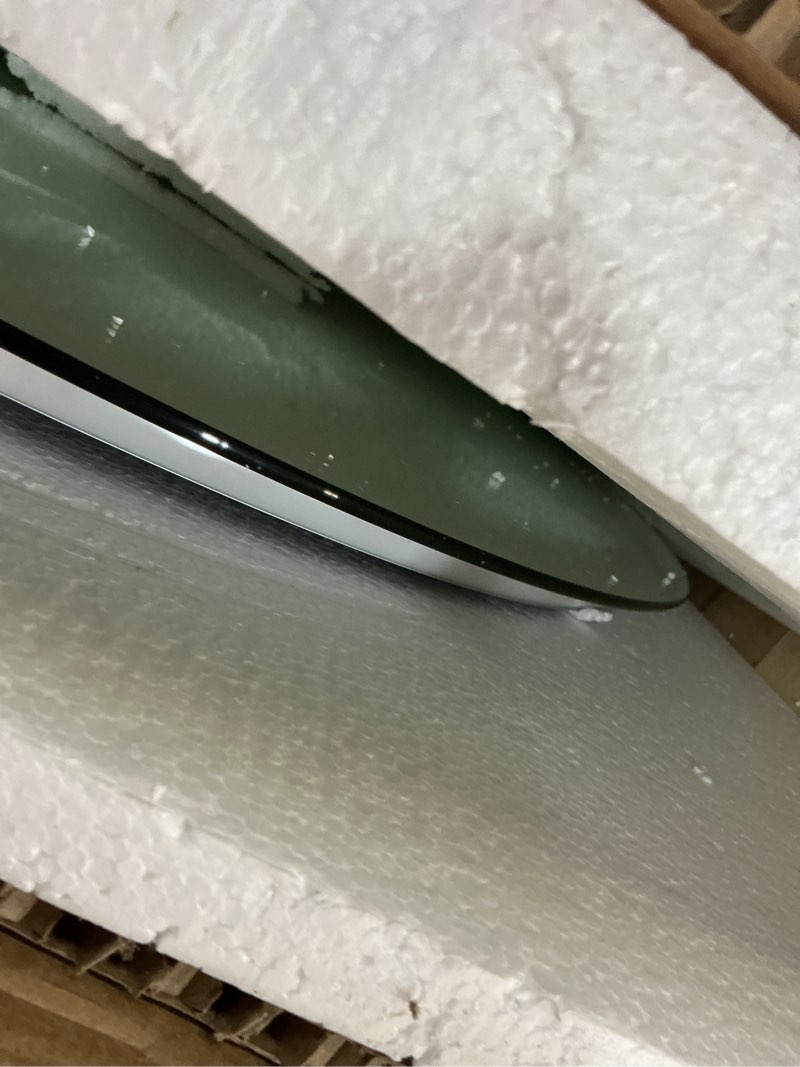 Condition photo showing Good Condition for niccy half moon led mirror for bathroom, 28" semi backlit frameless makeup mirror with light, anti-fog, shatter-proof, 3 colors, smart vanity mirror 28"l x 28"w