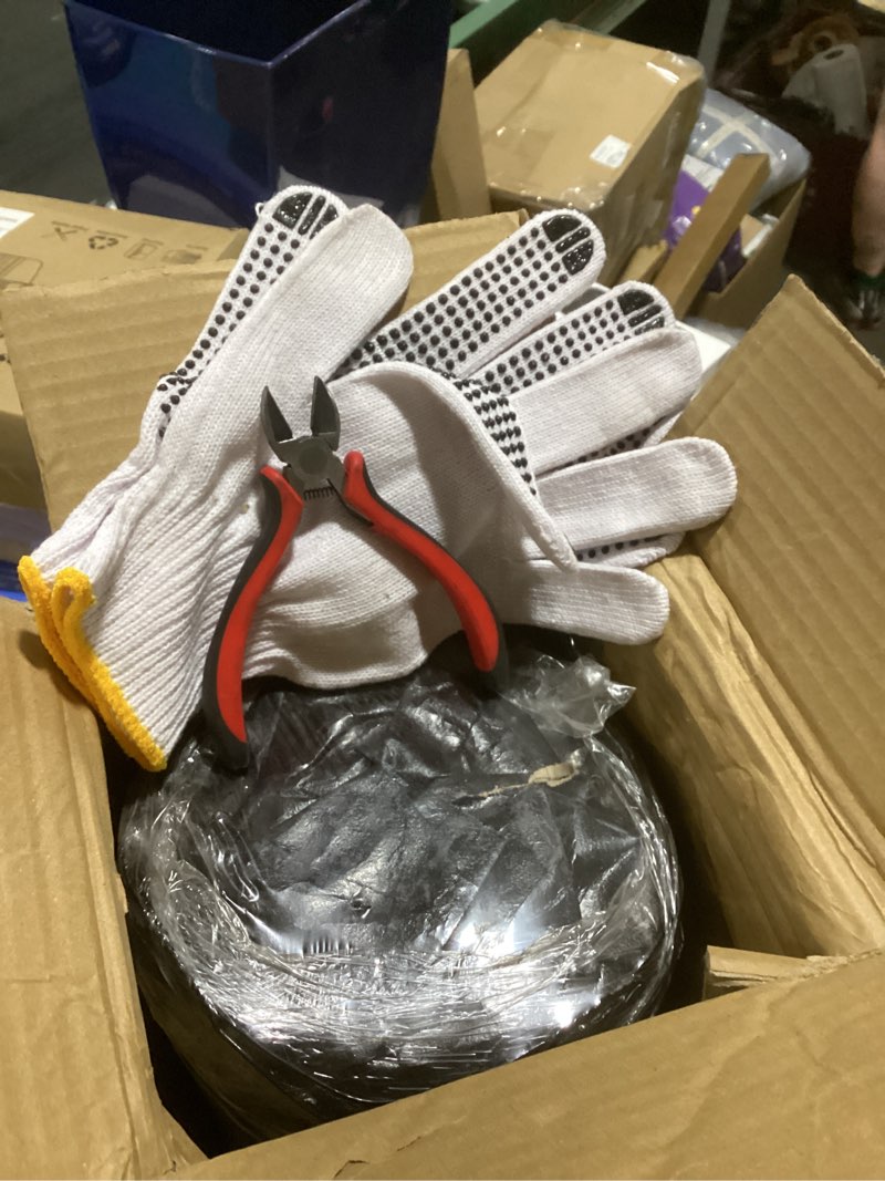 Condition photo showing New/Like New for 12'' x 100' black chicken wire mesh fence, 15 gauge poultry netting and 2 inch mesh fence roll, chicken wire for floral arrangements/crafts/farm/livestock/pet protection 15ga/12" x 100'
