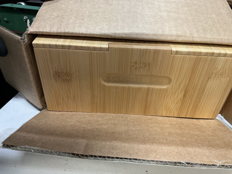 Condition photo showing New/Like New for Bamboo Bread Slicer Guide: Bread Cutter for Homemade Bread Loaf - Adjustable and Foldable with Crumb Tray