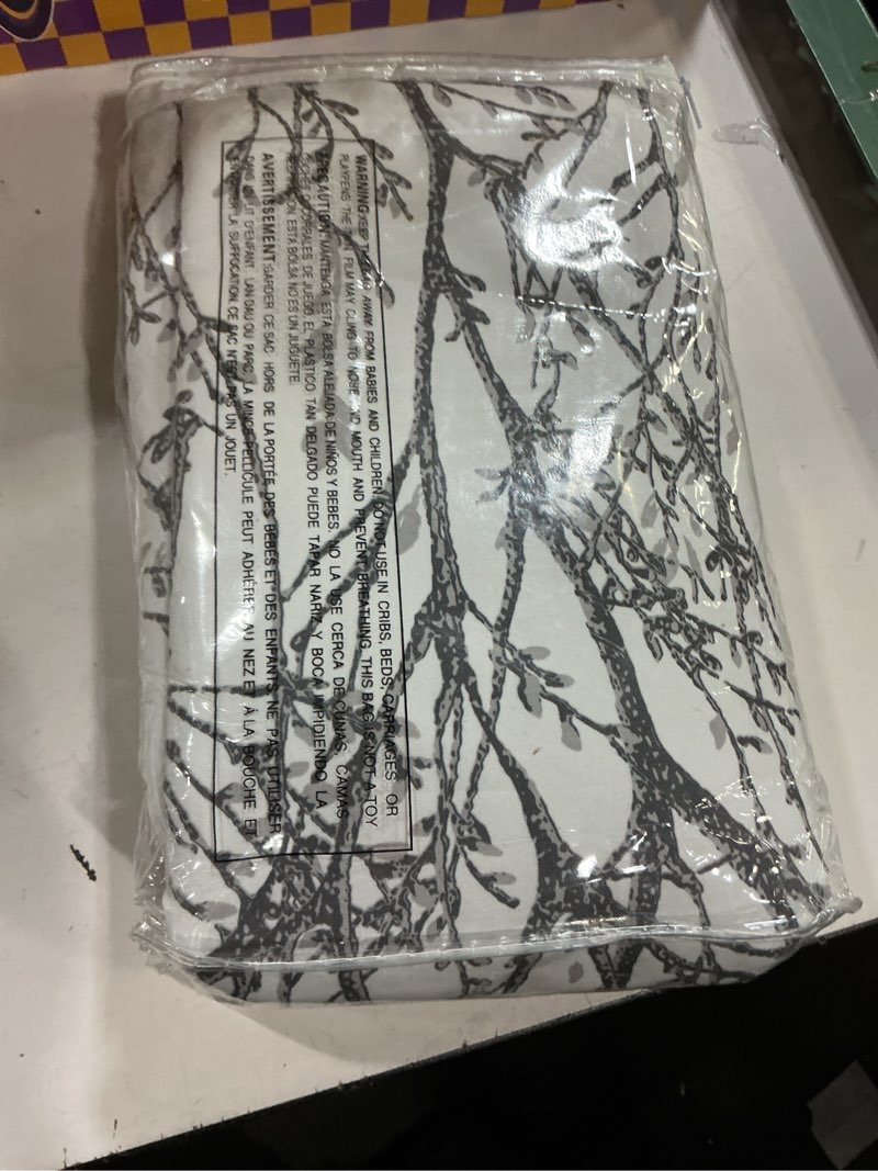 Condition photo showing Good Condition for DriftAway Tree Branch Blackout Curtains Double Layer 36 Inches Long for Bedroom Printed Patterned Classic Thermal Insulated Summer Sound Lined Grommet Drapes for Living Room 2 Panels Gray/White Grey Tree Branch 52"W x 36"L (Pack of 2)