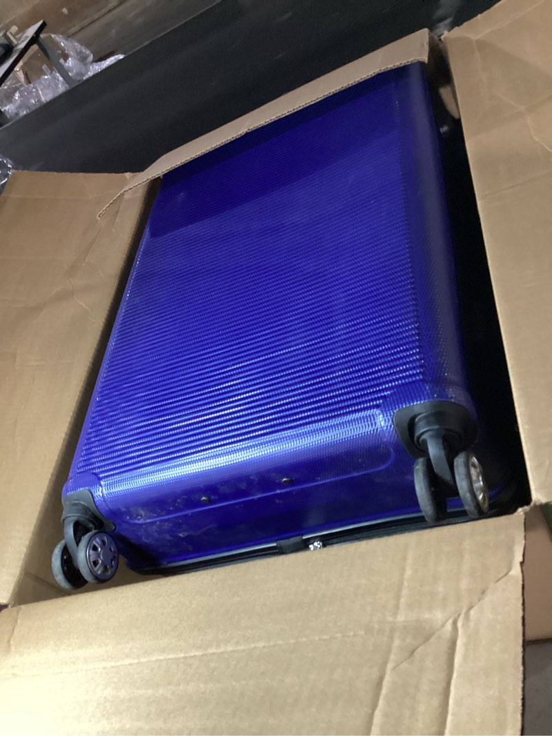 Condition photo showing New/Like New for Rockland Skyline Hardside Spinner Wheel Luggage Set, Blue, 3-Piece Set (20/24/28) 3-Piece Set (20/24/28) Blue